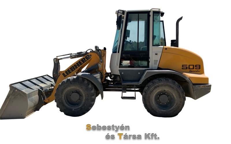 Liebherr 509
Ajánljuk ömlesztett anyagok elterítésére, rakodására. 
Max emelési magasság: 314 cm.
